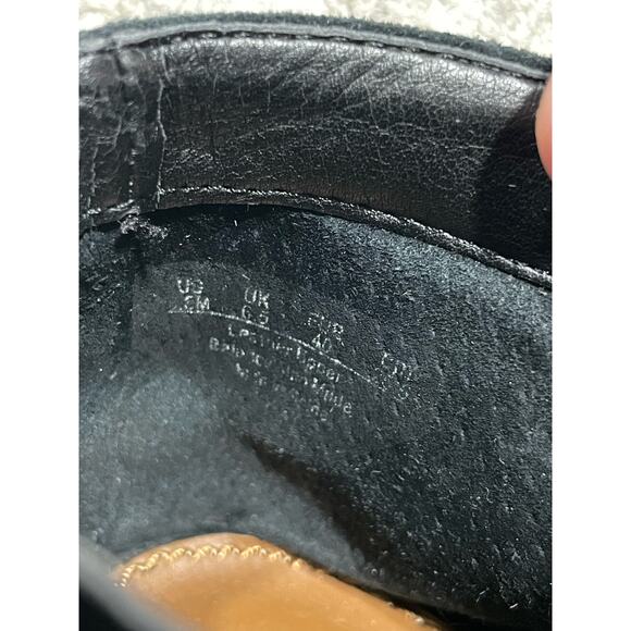 Sam Edelman Posey Suede Leather Ankle Booties Womens 9 M Metal Chain Black Boots - Picture 9 of 12